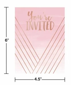 Creative Converting Rose' All Day Postcard Invitations (48/Case) Themed Tableware