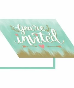 Creative Converting Bridal And Wedding Mint To Be Invitation Foldover (48/case)
