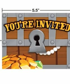 Creative Converting Kids Birthday Party Themes Pirate Treasure Gatefold Invitations (48/Case)