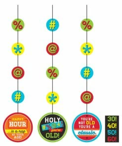 Creative Converting Age Humor Hanging Cutouts (36/Case) Adult Birthday Party Themes
