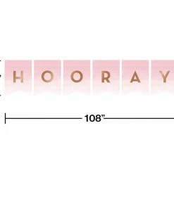 Creative Converting Rose' All Day Ribbon Banner (12/Case)