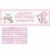 Creative Converting Farmhouse Birthday Pink Giant Party Banner W/ Stickers (6/Case) 1st Birthday Party Themes