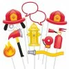 Creative Converting Flaming Fire Truck Photo Booth Prop (Case Pack Of 60)