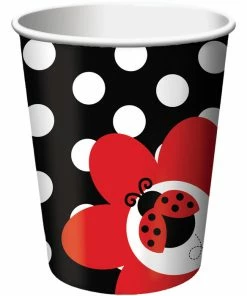Creative Converting Ladybug Fancy Cups, Hot/Cold 9 Oz (96/case)