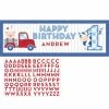 Creative Converting Farmhouse Birthday Blue Giant Party Banner W/ Stickers (6/Case) 1st Birthday Party Themes