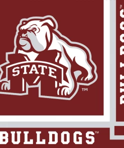 Creative Converting NCAA College Themed Party Decorations Mississippi State University Beverage Napkins, 2-Ply (240/case)