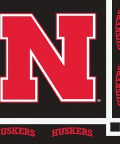 Creative Converting NCAA College Themed Party Decorations University Of Nebraska Beverage Napkins, 2-Ply (240/case)