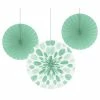 Creative Converting Fresh Mint Dots Fans Pr 16 Inch & 12 Inch (18/case) Solid Color Tableware