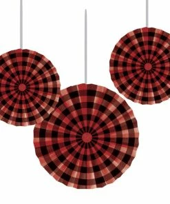Creative Converting Buffalo Plaid Fans Pr 16 Inch 12 Inch 10 Inch (18/case) Themed Tableware