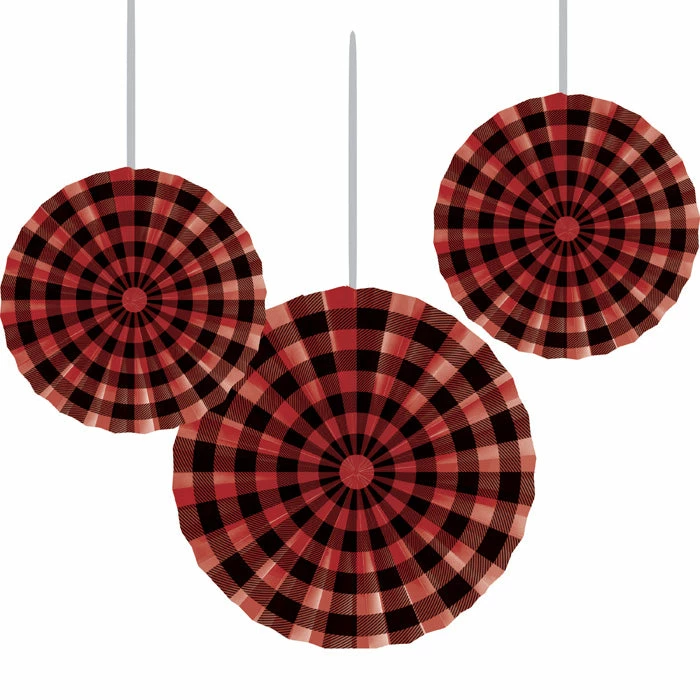 Creative Converting Buffalo Plaid Fans Pr 16 Inch 12 Inch 10 Inch (18/case) Themed Tableware