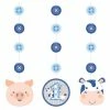 Creative Converting Farmhouse Birthday Blue Hanging Cutouts (36/Case) 1st Birthday Party Themes