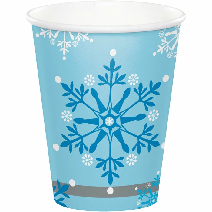Creative Converting Kids Birthday Party Themes Snowflake Swirls 9 Oz Paper Cups 96 Ct