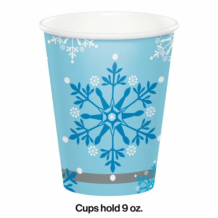 Creative Converting Kids Birthday Party Themes Snowflake Swirls 9 Oz Paper Cups 96 Ct