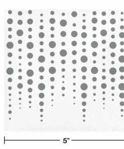 Creative Converting Sparkle And Shine Silver Beverage Napkins (192/Case) Anniversary Decorations