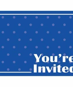 Creative Converting Solid Color Tableware Cobalt Invitation (48/case)