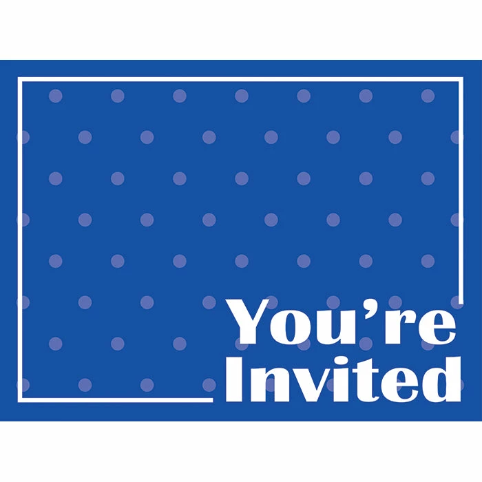 Creative Converting Solid Color Tableware Cobalt Invitation (48/case)