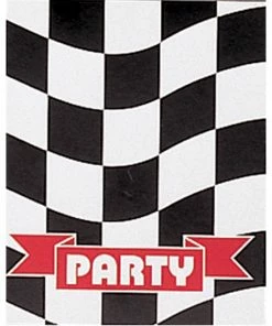 Creative Converting Black And White Check-Invitation Fld, Party Supplies (48/case) Racing Theme Party Decorations