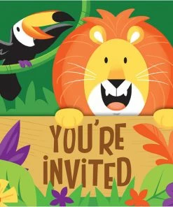 Creative Converting Jungle Safari Gatefold Invitations (48/Case)