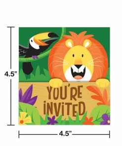 Creative Converting Jungle Safari Gatefold Invitations (48/Case)