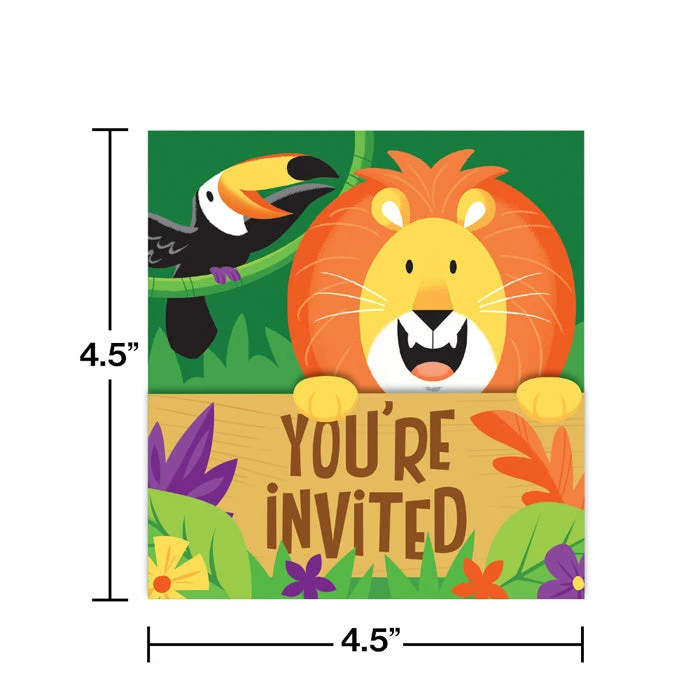 Creative Converting Jungle Safari Gatefold Invitations (48/Case)