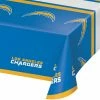 Creative Converting NFL And Football Party Supplies Los Angeles Chargers Plastic Tablecover, 54" X 102" 1ct