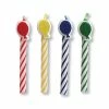 Creative Converting Balloon Primary Assorted Candles 2.5 Inch Shaped Spirals (48/case)