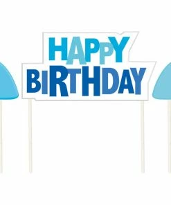 Creative Converting Shark Splash Candles, Molded Pick With Icons Birthday (18/case) Kids Birthday Party Themes