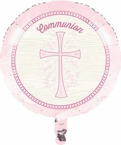 Creative Converting Divinity Pink 18" Mylar Communion Ballon (10/Case)