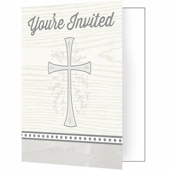 Creative Converting Divinity Silver Foldover Invitations (48/Case)