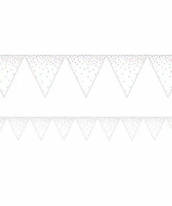 Creative Converting Themed Tableware Iridescent Party Flag Banner (12/Case)