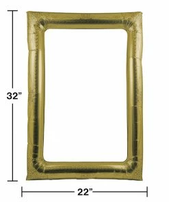 Creative Converting Gold Antique Balloon Photo Frame, (Case Pack Of 6) Anniversary Decorations