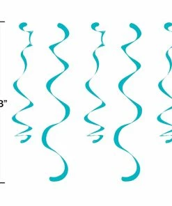 Creative Converting Solid Color Tableware Teal Lagoon Dizzy Danglers (Case Pack Of 60)