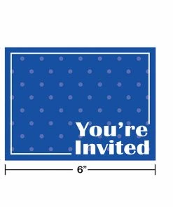 Creative Converting Solid Color Tableware Cobalt Invitation (48/case)