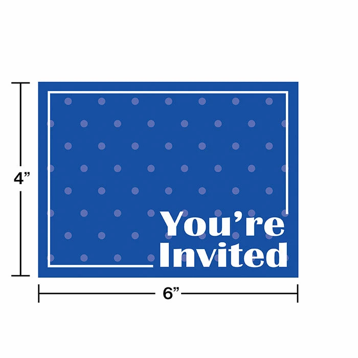 Creative Converting Solid Color Tableware Cobalt Invitation (48/case)