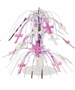 Creative Converting Pink And Silver Crosses Mini Cascade Centerpiece (12/case)