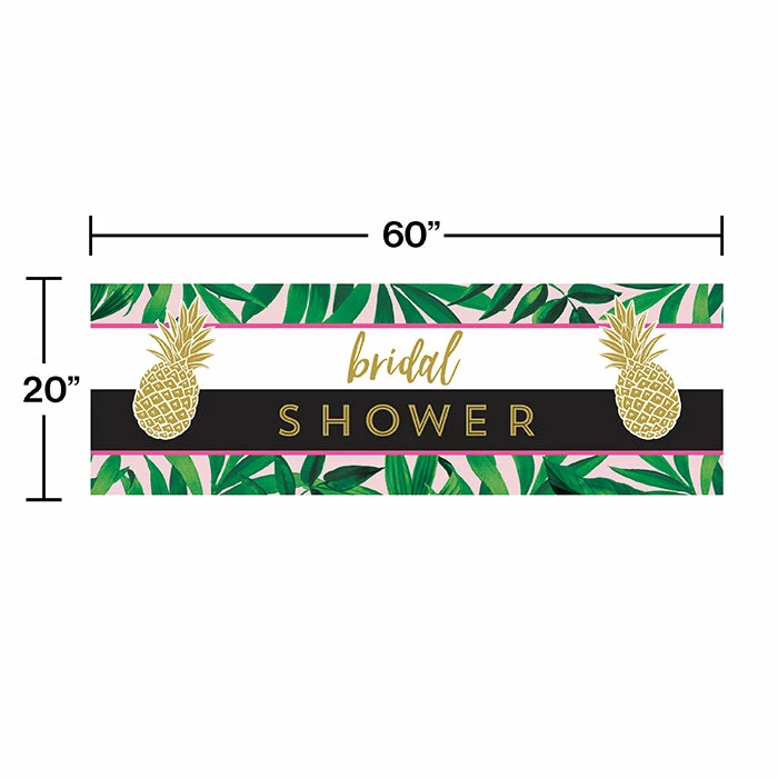 Creative Converting Pineapple Wedding Giant Party Banner, Bridal Shower (Case Pack Of 6)