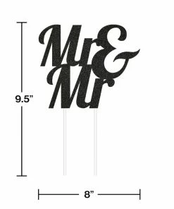 Creative Converting Mr. And Mr. Cake Toppers 12 Ct