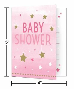 Creative Converting One Little Star Girl Invitation Foldover (48/case)