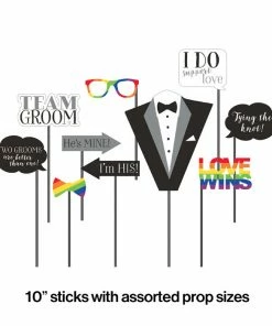 Creative Converting Mr. And Mr. Photo Booth Props 60 Ct