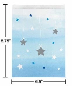 Creative Converting One Little Star Boy Paper Treat Bag Large (120/case) 1st Birthday Party Themes