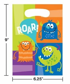 Creative Converting Kids Birthday Party Themes Fun Monsters Loot Bag (Case Pack Of 96)