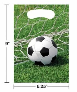 Creative Converting Soccer Party Decorations Sports Fanatic Loot Bags, Plastic (96/case)