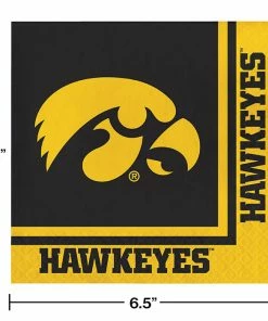 Creative Converting NCAA College Themed Party Decorations University Of Iowa Lunch Napkins, 2-Ply (240/case)