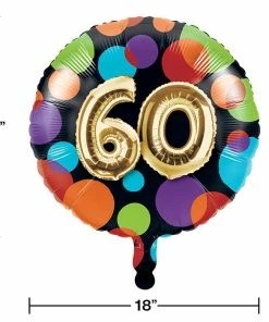 Creative Converting Adult Birthday Party Themes Balloon Birthday Metallic Balloon 18", 60 (Case Pack Of 10)