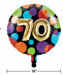 Creative Converting Balloon Birthday Metallic Balloon 18", 70 (Case Pack Of 10)