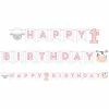 Creative Converting 1st Birthday Party Themes Farmhouse Birthday Pink Banner (12/Case)