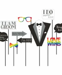 Creative Converting Mr. And Mr. Photo Booth Props 60 Ct