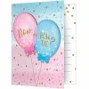 Creative Converting Gender Reveal Balloons Foldover Invitations W/ Attachment (48/Case) Baby Showers