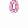 Creative Converting Pink 0 Number Balloon Cake Topper (12/Case) General Decorations