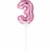 Creative Converting Pink 3 Number Balloon Cake Topper (12/Case) General Decorations